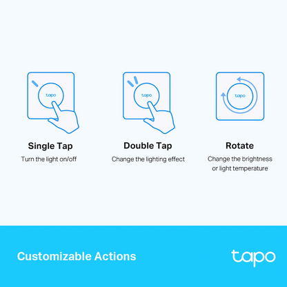 TP-Link Tapo S200D Smart 868mhz Remote Dimmer Switch with CR2032 Battery