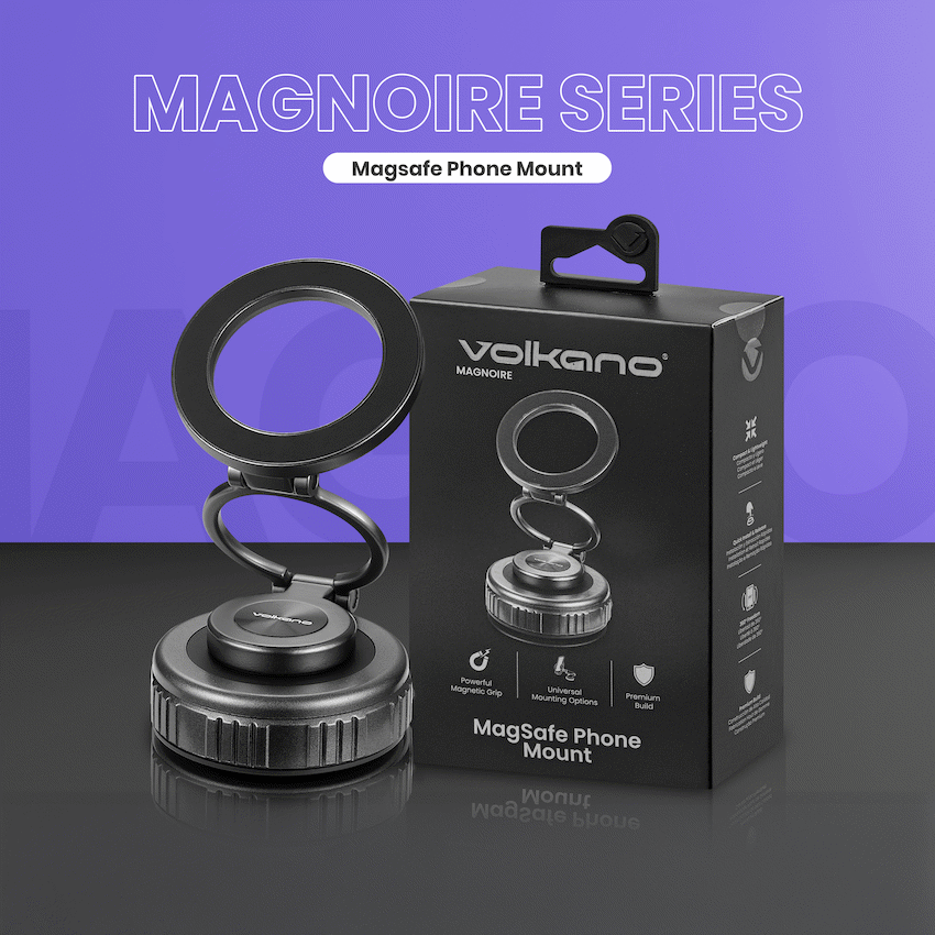 Volkano Magnoire Series Magsafe Phone Mount - Black