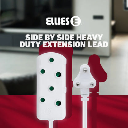 Ellies Side by Side Heavy Duty Extension Lead-20M-WT