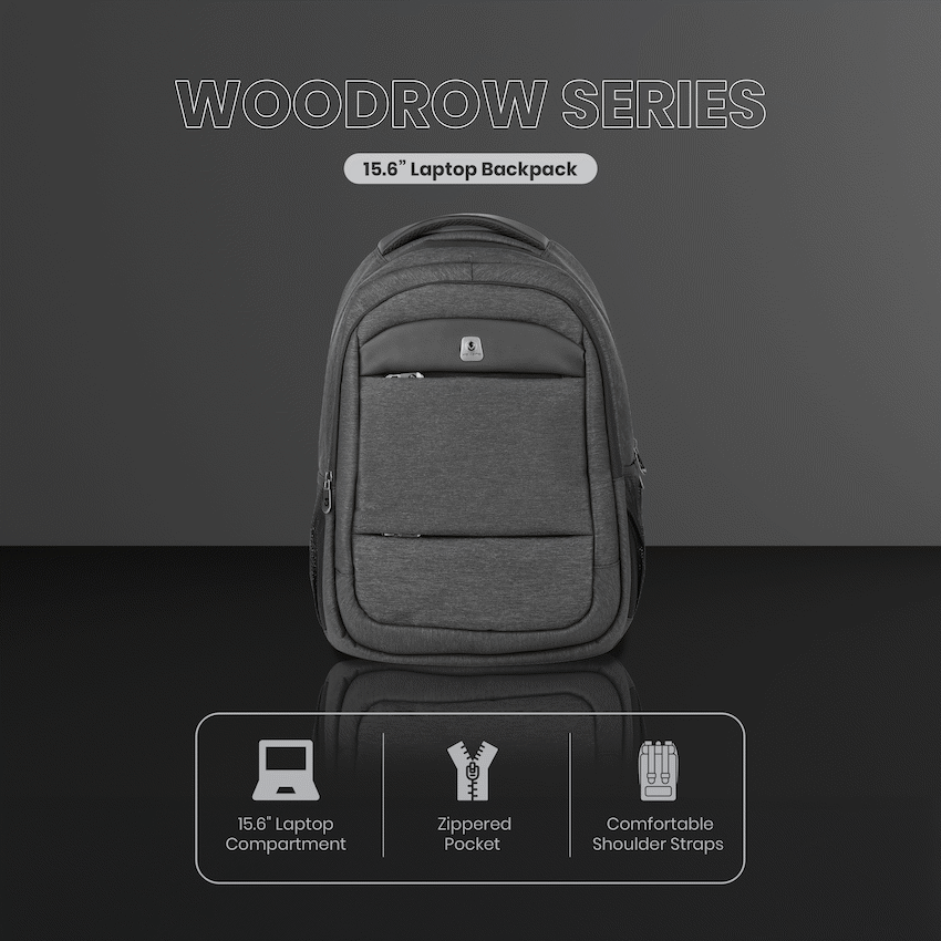 Volkano Woodrow 15.6" Laptop Backpack - Dark Grey