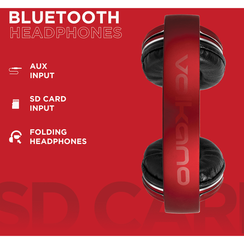 Volkano Cosmic Series Bluetooth Headphones - Red