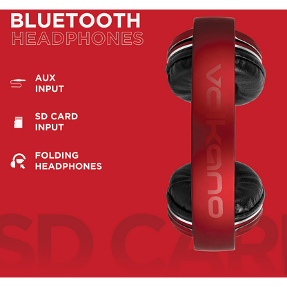 Volkano Cosmic Series Bluetooth Headphones - Red
