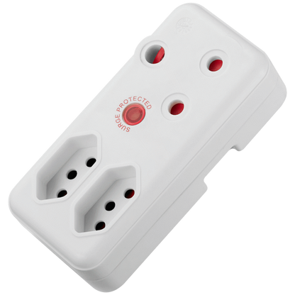 Switched 3-Way Medium Surge Adaptor - White