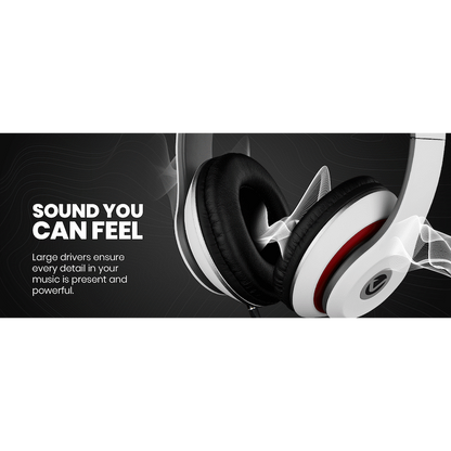 Volkano Falcon Series Headphones with Microphone - White