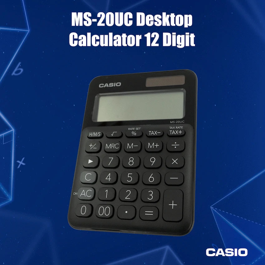 Casio MS-20UC - Desktop Calculator 12-Digit - Black