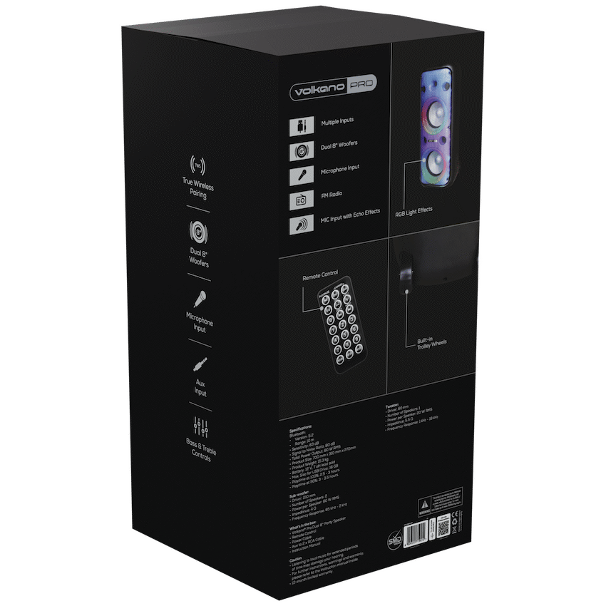 Volkano Pro VP400 Dual 8-Inch Party Speaker