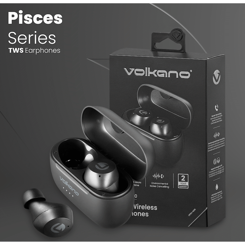Volkano Pisces 2.0 Series TWS Earphones - Black