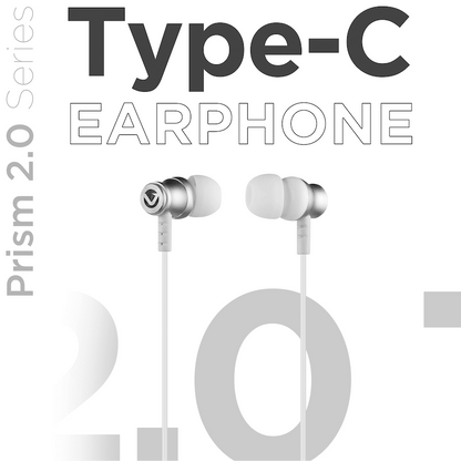 Volkano Prism 2.0 Series Type-C Earphone - White