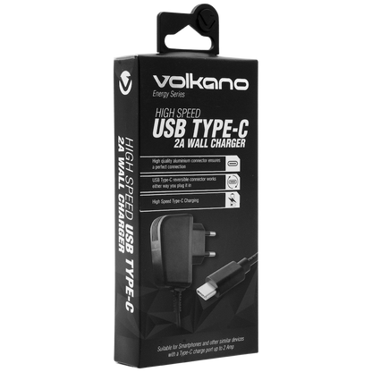 Volkano Energy Series USB Type-C 2a Wall Charger