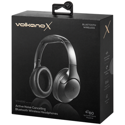 VolkanoX VXH200 Bluetooth Headphones with ANC - Black
