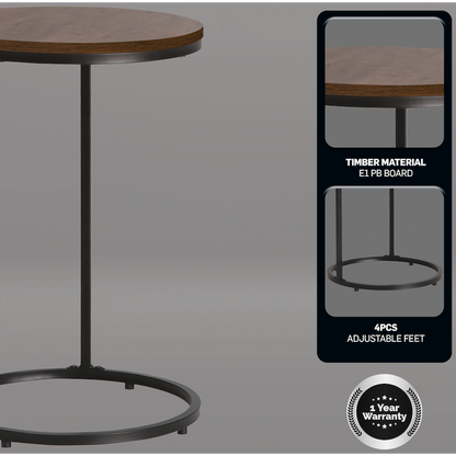 Everfurn Nordic Side Table Mahogany