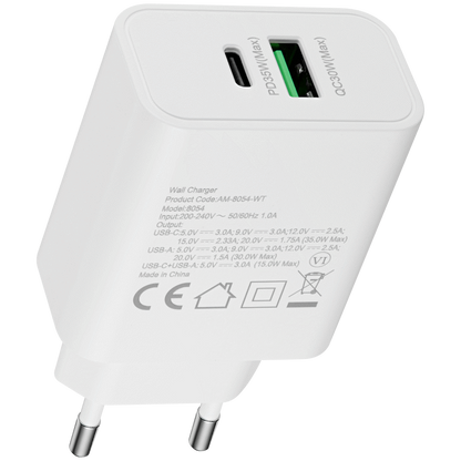 Amplify VoltKit 2 Series TWS Earphones & 35W Dual Wall Charger - White