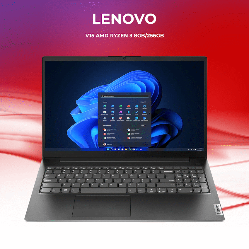 Lenovo Laptop V15 AMD Ryzen3 8/256