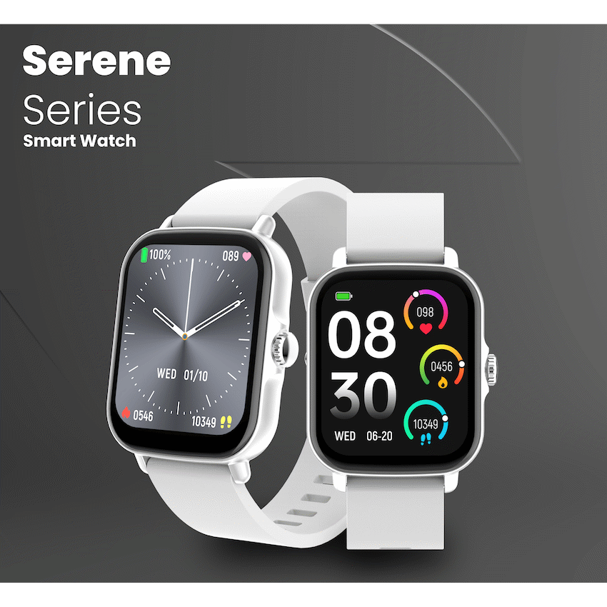 Volkano Active Tech Serene series Watch with heart rate monitor - Silver
