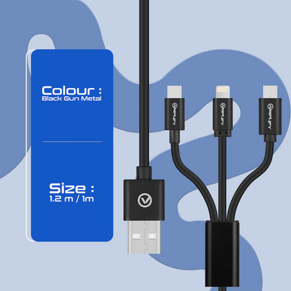 Amplify On the Fly 3-in-1 Charging Cable 1m