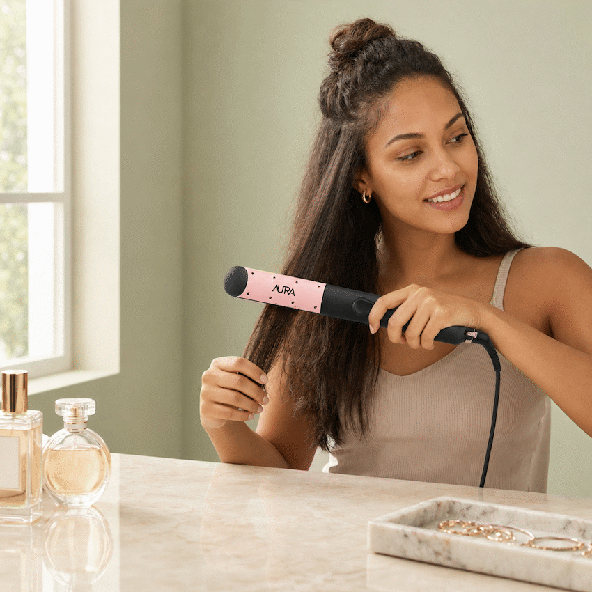 Aura by Elektra Wet n Dry Straightener Black