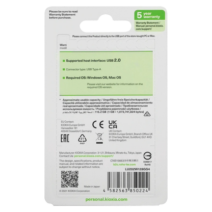 Kioxia 128GB USB 2.0-White