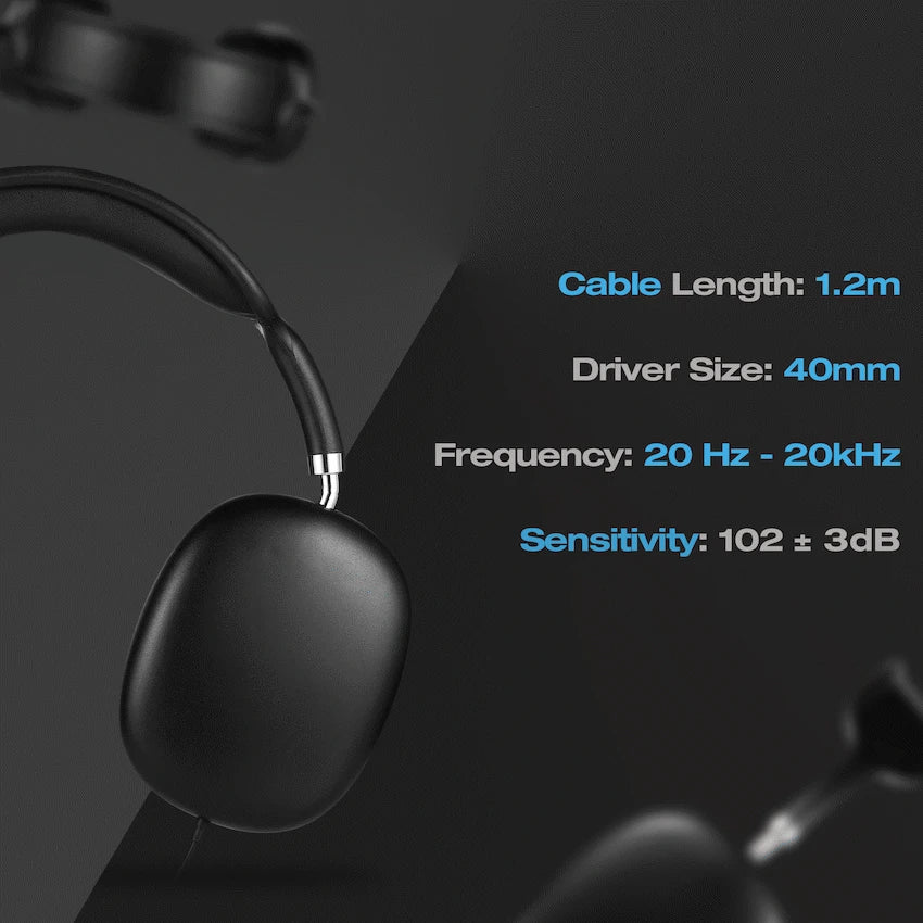 Amplify Zenith Series Aux Headphones - Black