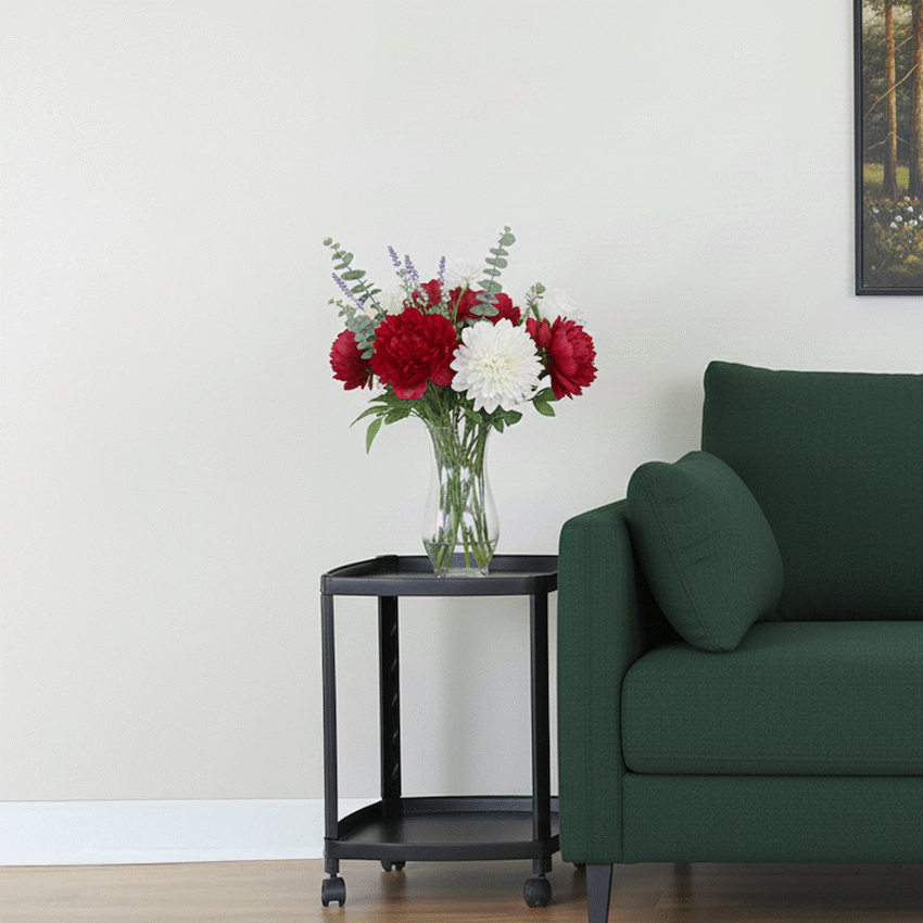 Everfurn Tay Side Table with Casters - Black