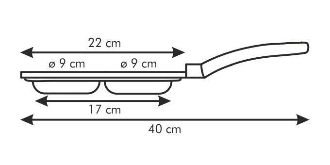 Tescoma Frying Pan With 4 Dimples cm.22x22 "Premium"