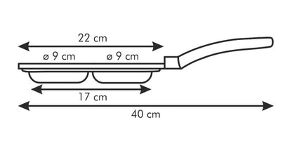 Tescoma Frying Pan With 4 Dimples cm.22x22 "Premium"
