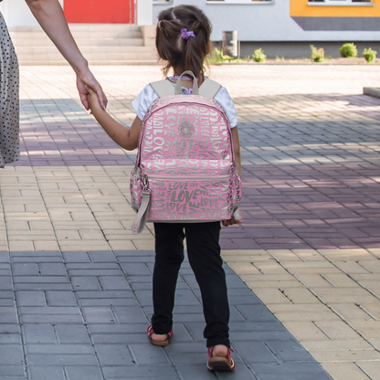 Quest Love-letter Backpack Pink