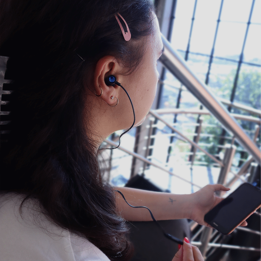 Volkano Alloy Series Metal Earphone - Blue