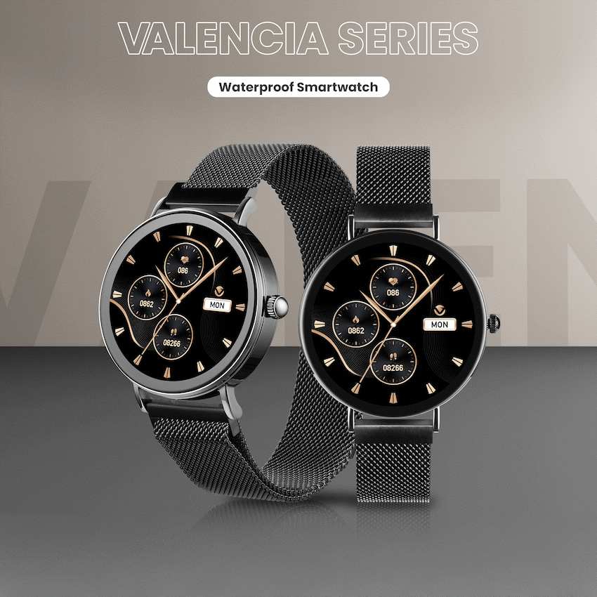 Volkano Valencia Series Ladies Smart Watch - Black