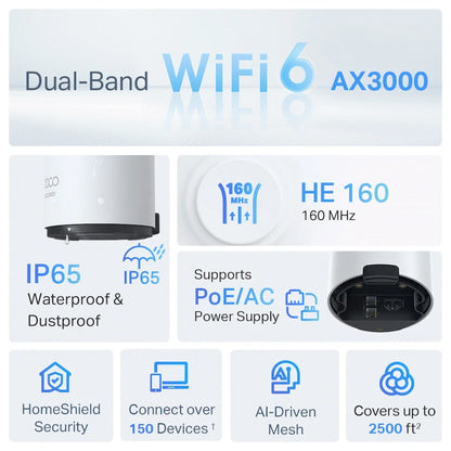 TP-Link Deco X50-Outdoor AX3000 Outdoor/Indoor Mesh Wi-Fi 6 Unit
