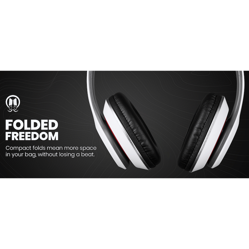 Volkano Falcon Series Headphones with Microphone - White
