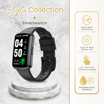 Volkano Ayla Collection Fitness Smartwatch - Black