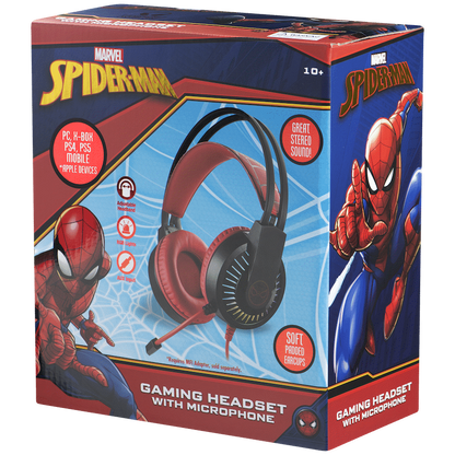 Marvel Spiderman Gaming headphone with boom mic
