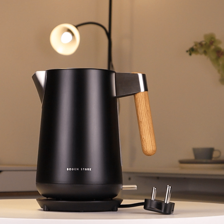 Boden Stark Anson Collection 1.7l 2000w Stainless Steel Kettle - Black