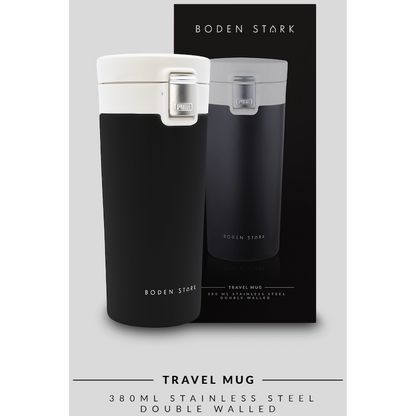 Boden Stark 380ml Travel Mug - Black