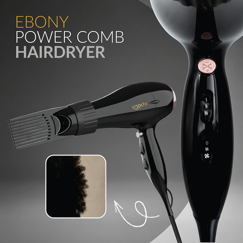 Elektra Ebony Power Comb Hairdryer
