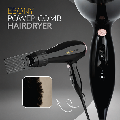 Elektra Ebony Power Comb Hairdryer