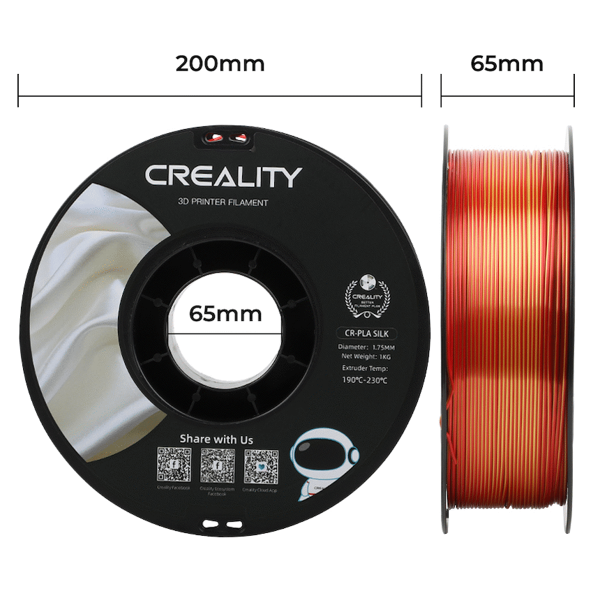 Creality Dual Silk Filament PLA - Golden-Red 1Kg