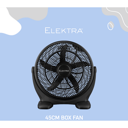 Elektra 45cm Box Fan - Black