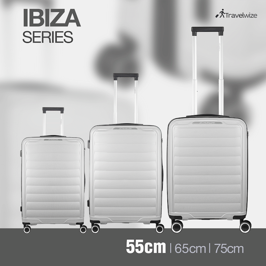 Travelwize Ibiza PP 4-Wheel Spinner 75cm Luggage - Grey