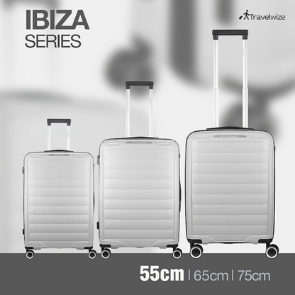 Travelwize Ibiza PP 4-Wheel Spinner 75cm Luggage - Grey