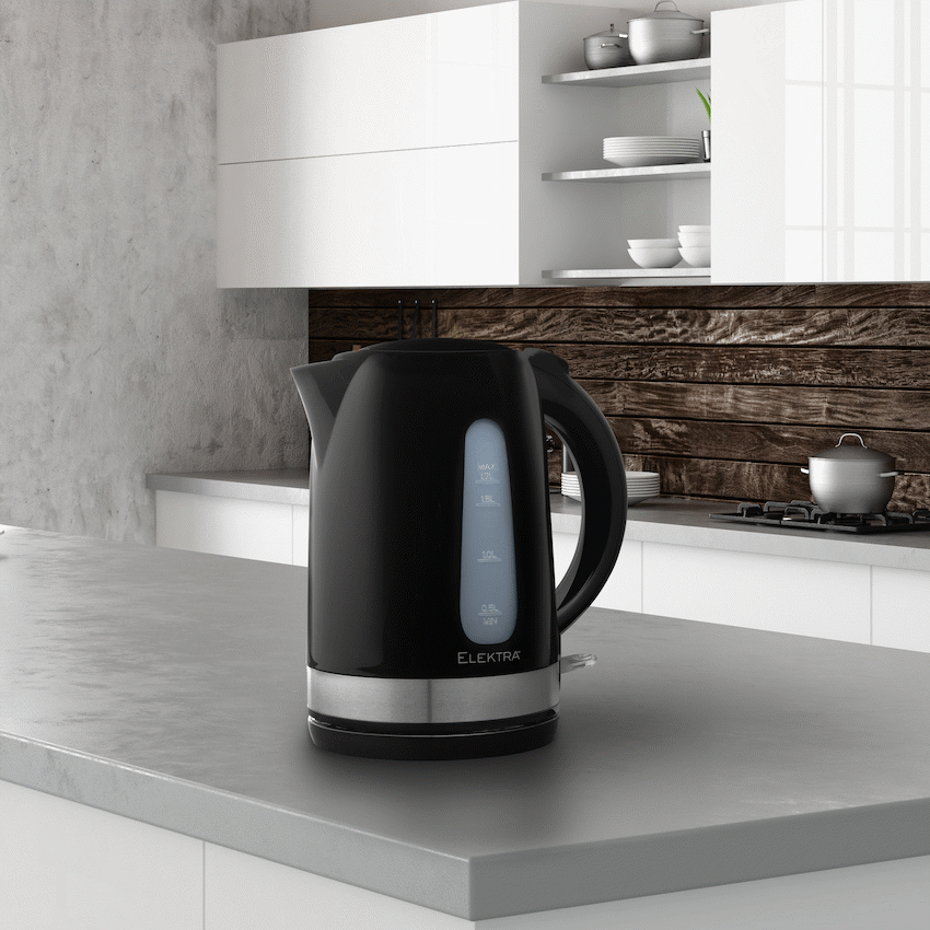 Elektra - 1.7l Plastic Kettle - Black