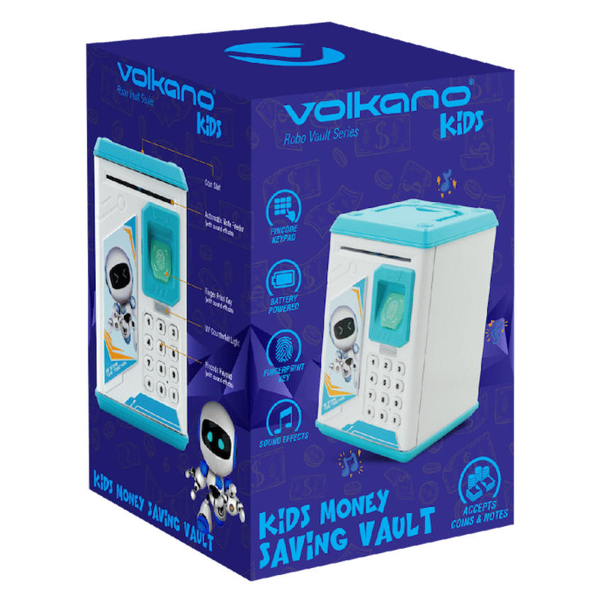 Volkano Kids Robo Vault Series Kids Money-Saving Vault - Blue