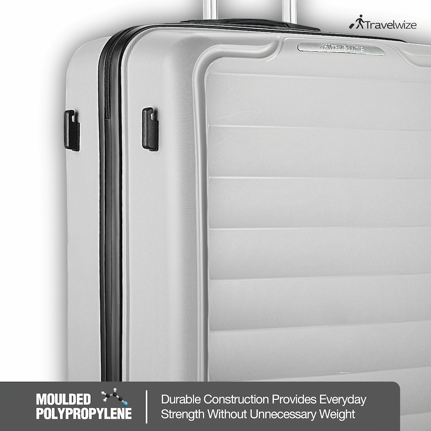 Travelwize Ibiza PP 4-Wheel Spinner 65cm Luggage - Grey