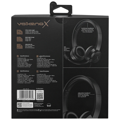 VolkanoX Chat Mk1 Series AUX Headset - Graphite