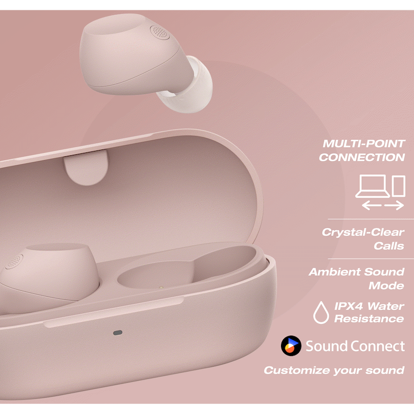 Sony WF-C710N True Wireless Earbuds (Pink)