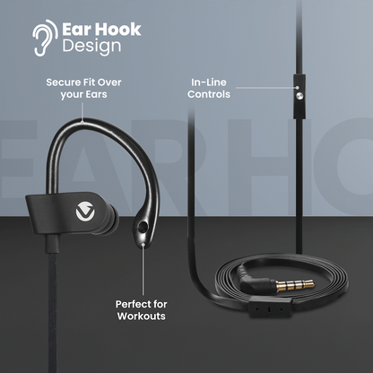 Volkano Circuit Series Sports Hook-In Earphones with Mic