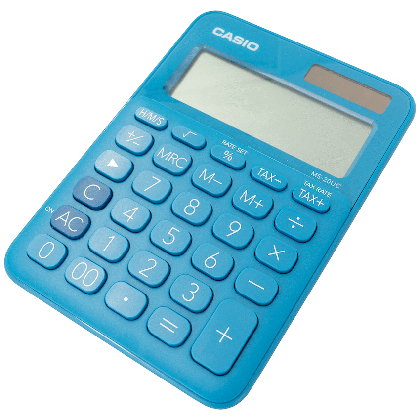 Casio MS-20UC - Desktop calculator 12 Digit - Blue
