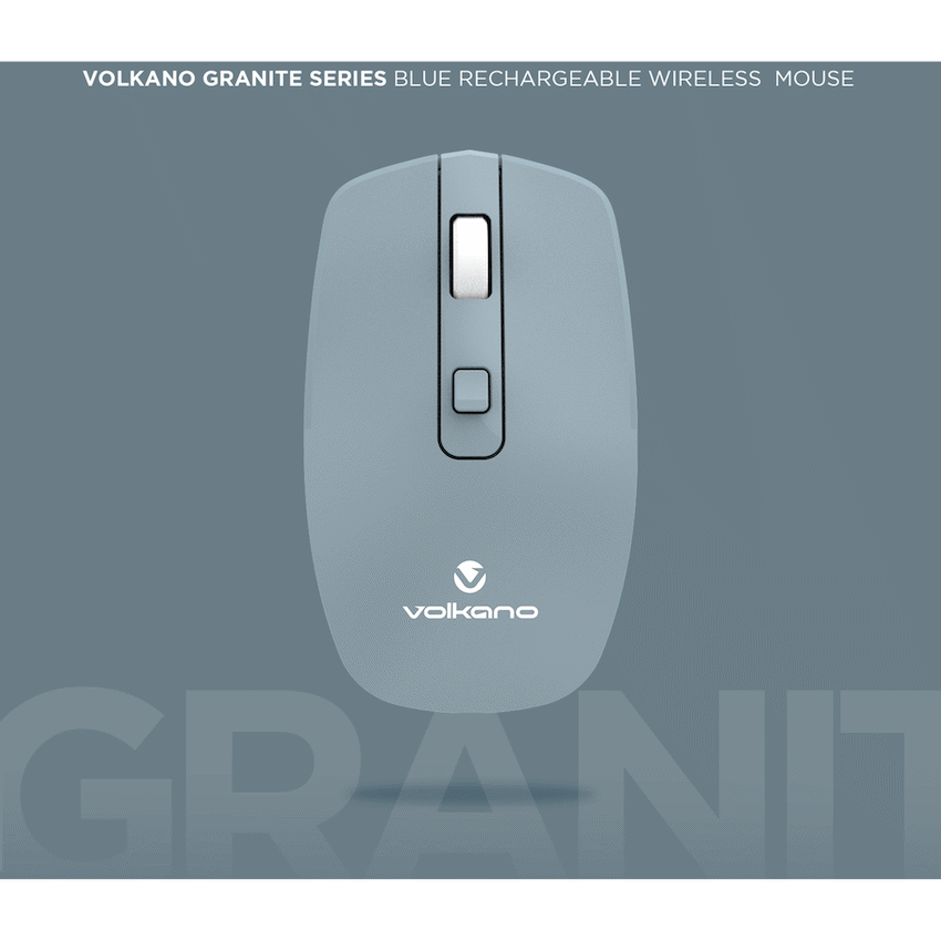 Volkano Granite Series Rechargeable Wireless Mouse - Blue