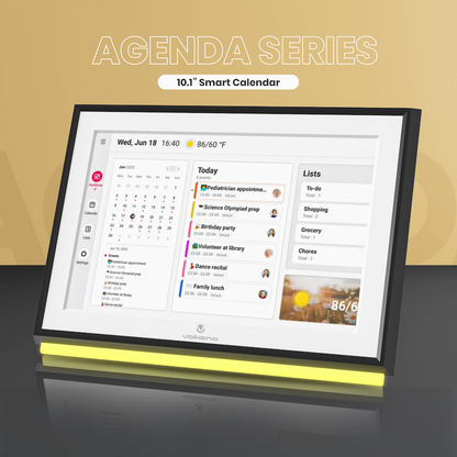 Volkano Agenda Series Smart Calendar and Digital Photo Frame  10" - Black