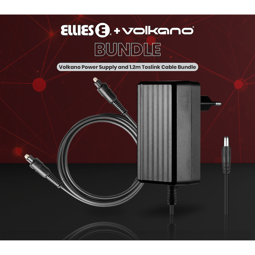 Volkano Power Supply and 1.2m Toslink Cable Bundle